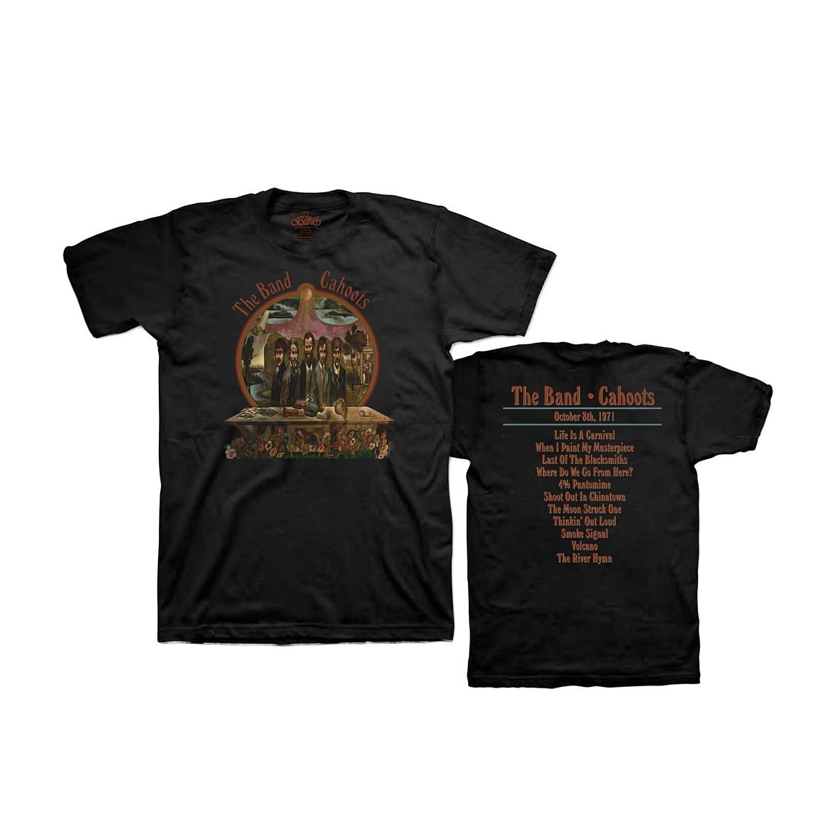 The Band Cahoots 50th Anniversary Black Or Grey T-Shirt