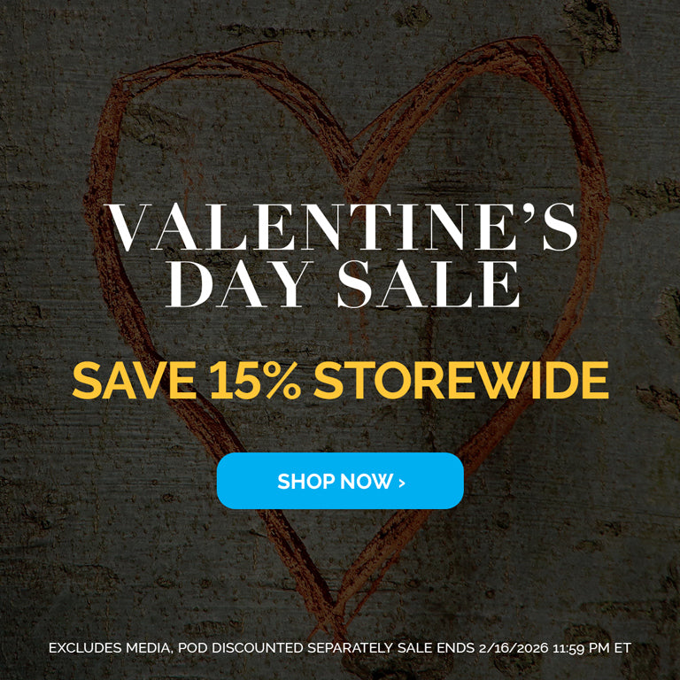 Valentine's Day Sale Save 15% Storewide Shop Now. Excludes media, POD discounted separately, Sale ends 2/16/2026 11:59 PM ET