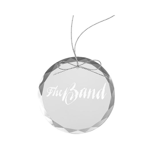 The Last Waltz Logo Round Laser-Etched Glass Ornament