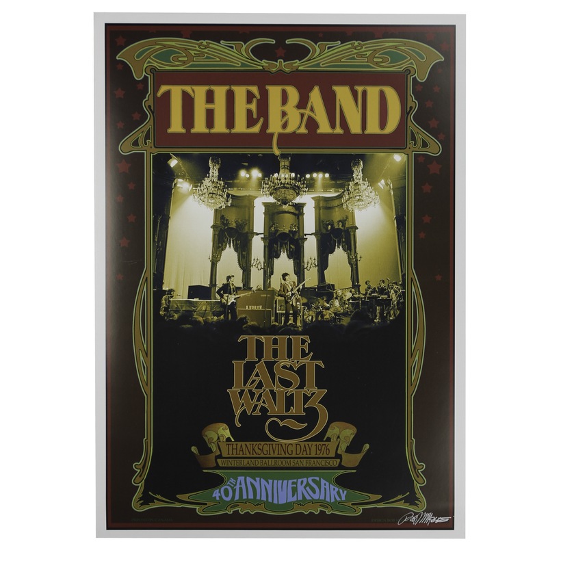 Signed Bob Masse The Last Waltz Poster